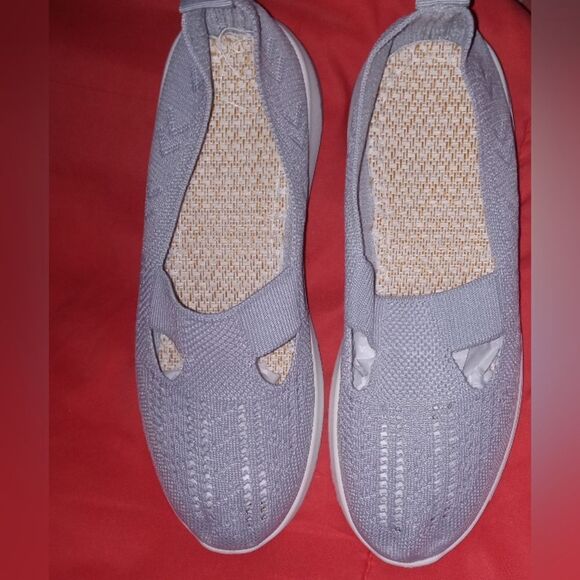 Women's Gray Slip-On Sneakers - Picture 1 of 4